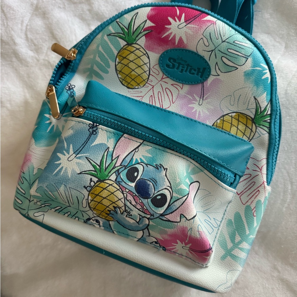 Disney Stitch Kids Mini Backpack - Blue and White